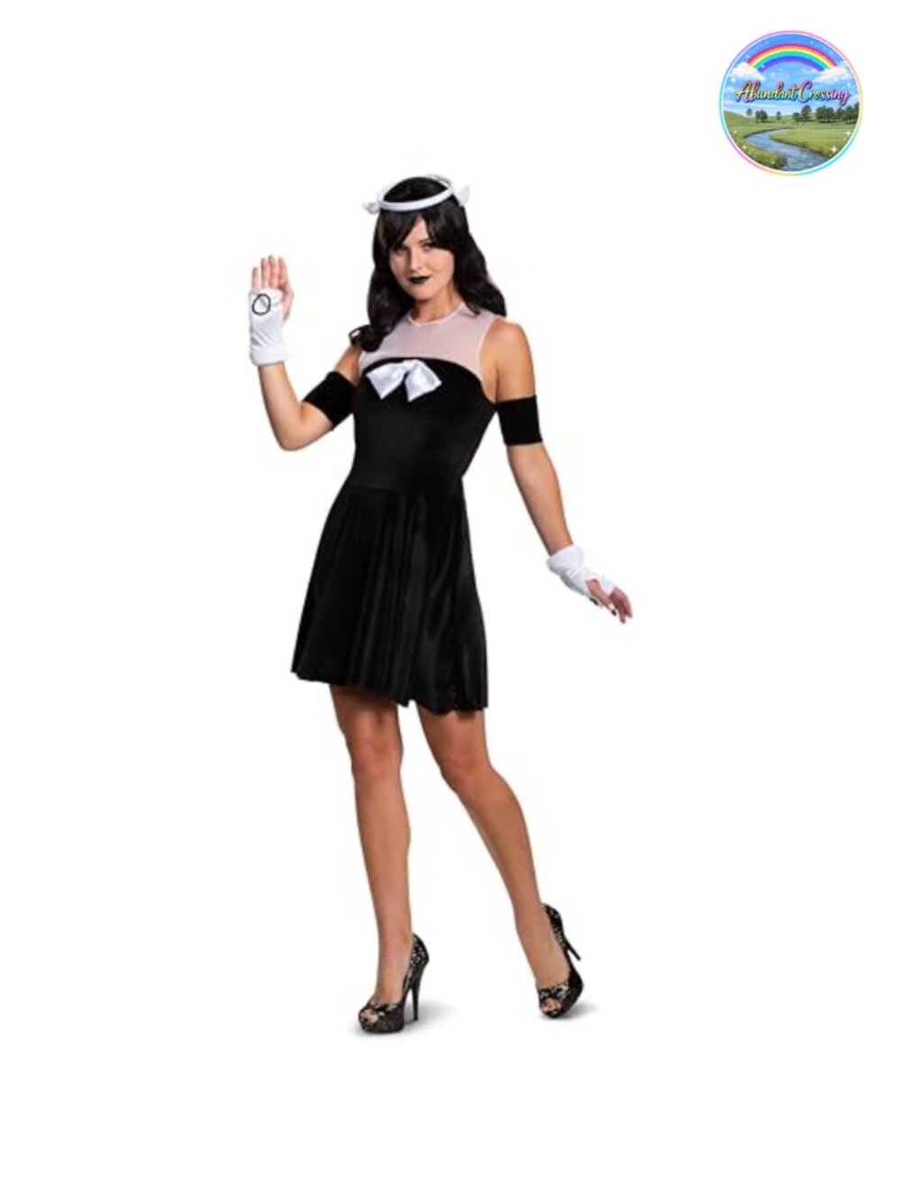 Alice Angel Classic Adult Costume with Dress Gloves Headpiece